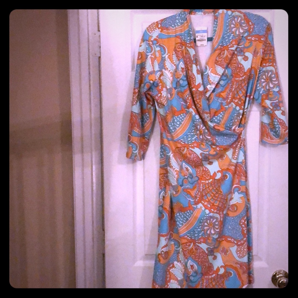 J. McLaughlin Panama Wrap Dress Sz M
